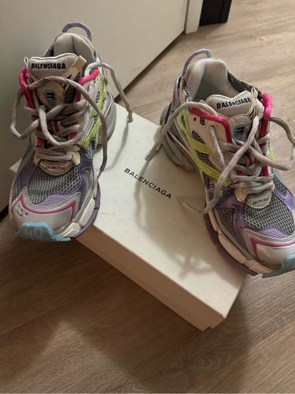 Balenciaga Women Multicolor Runner Sneakers